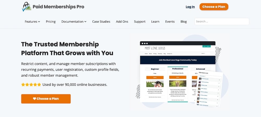 Paid Memberships Pro offre un plan gratuit.