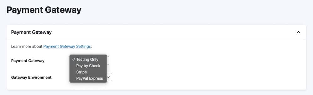 Configurez la passerelle de paiement que vous préférez pour vos niveaux d'adhésion.