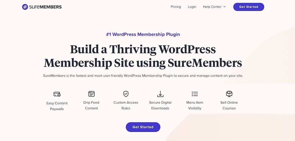 SureMembers offre une plateforme légère pour offrir du contenu réservé aux membres.