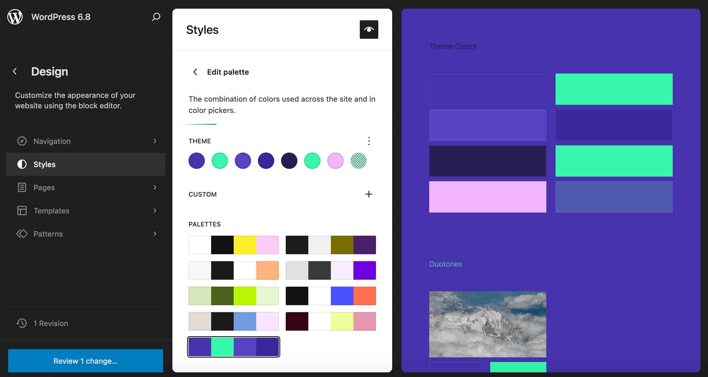 Du kannst in WordPress 6.8 einfacher und schneller durch das Style Book navigieren