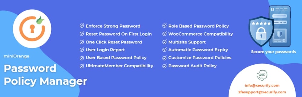 A screenshot of the web banner for the Password Policy Manager plugin.