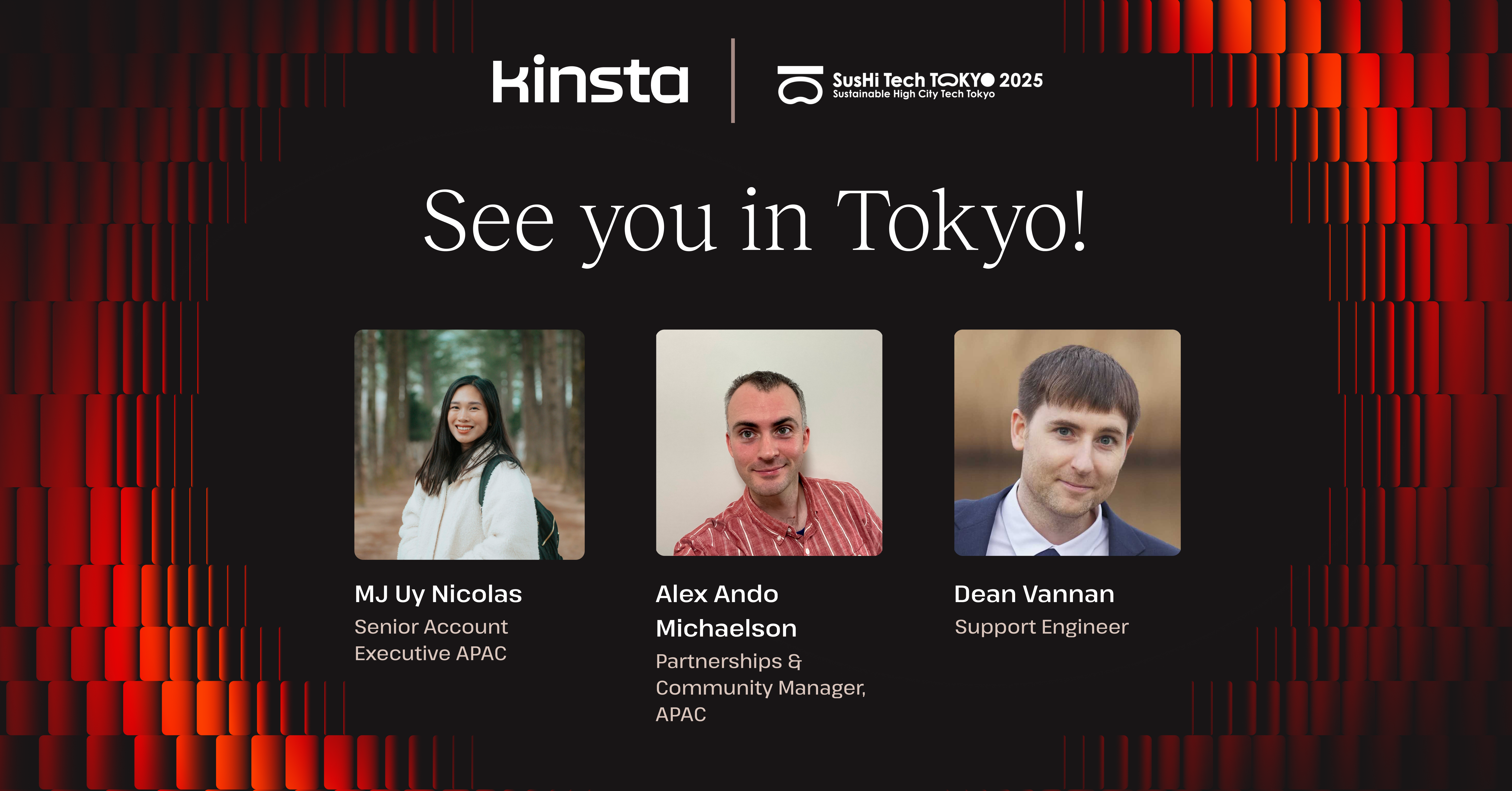 Kinsta team at SusHi Tech Tokyo 2025 
