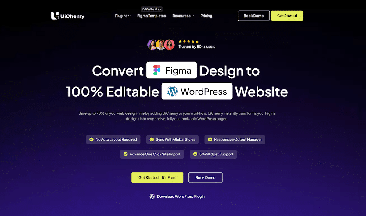 UiChemy website homepage