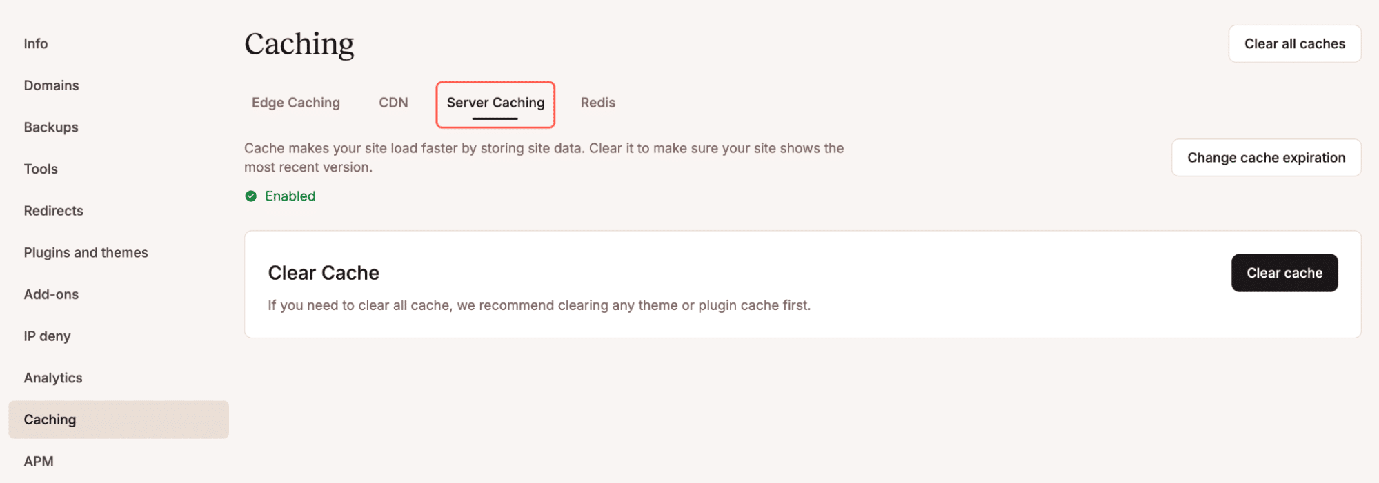 server caching
