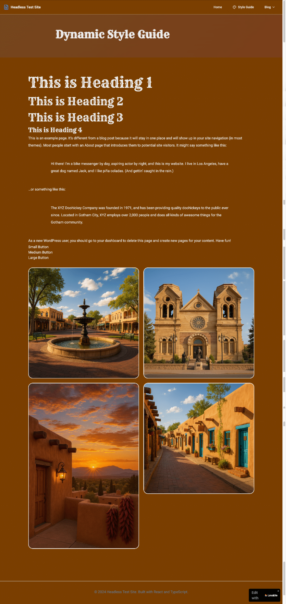 Customize a page layout visually.