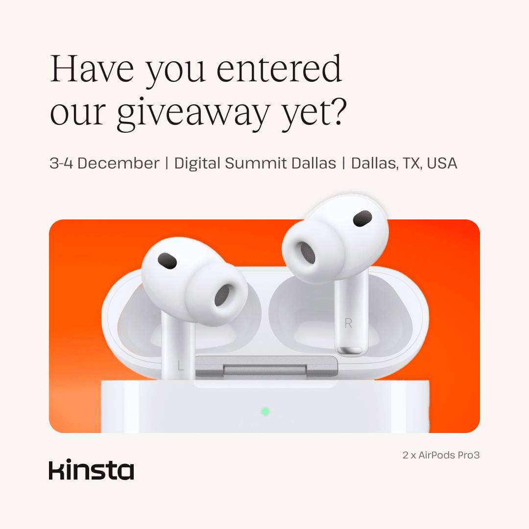 Kinsta giveaway