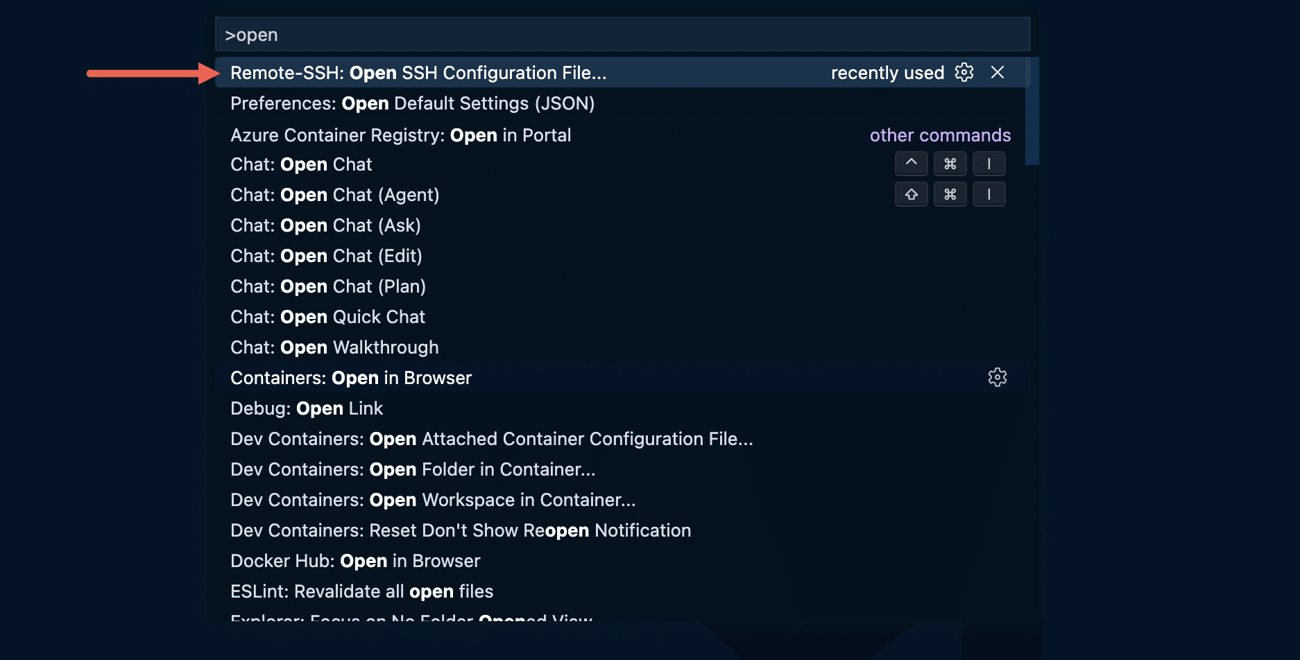 Acessar o arquivo de configuração SSH para gerenciar as conexões SSH salvas.