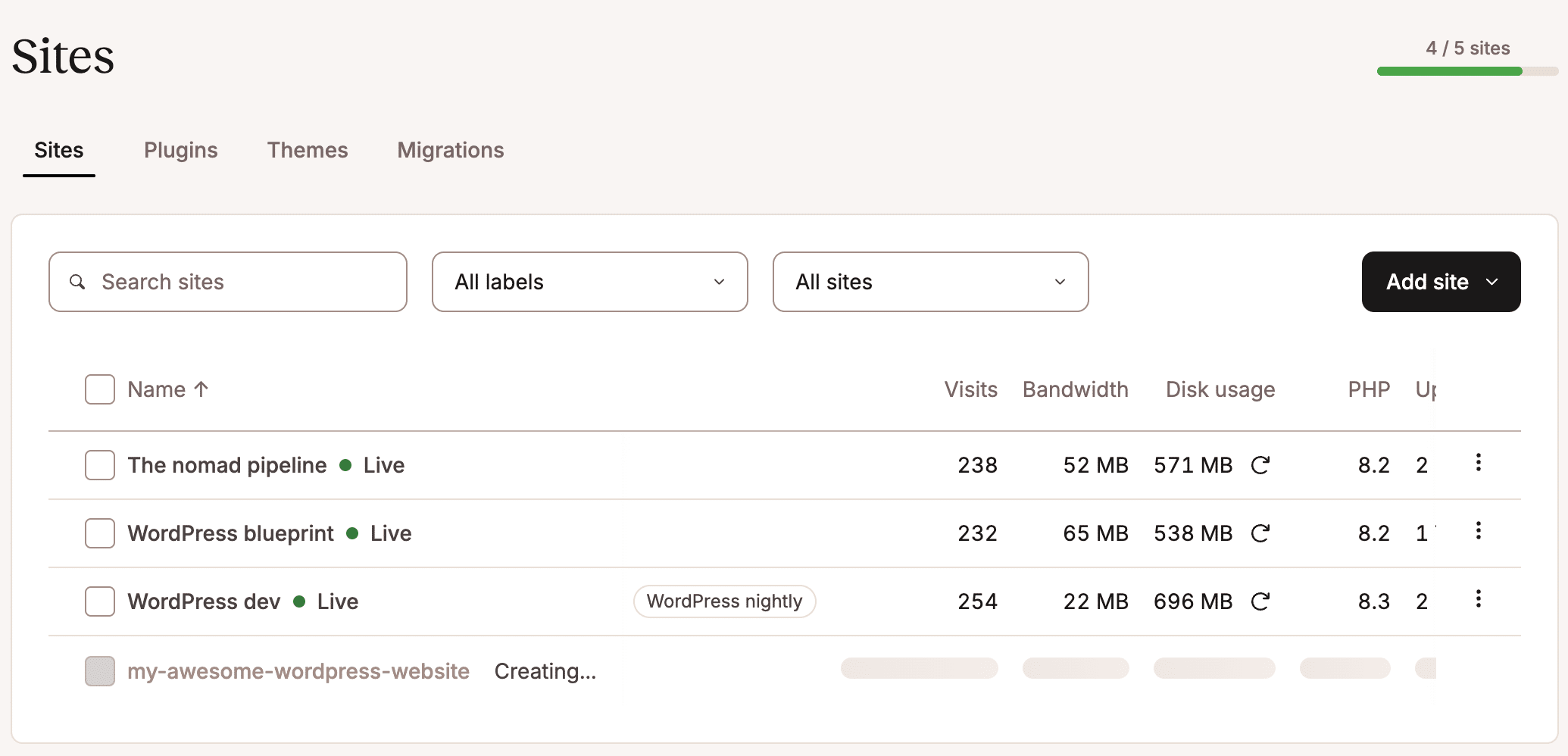 Clonar un sitio web de WordPress en MyKinsta