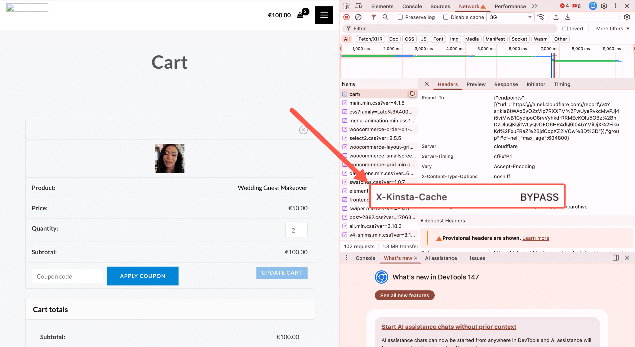 Contournement du cache Kinsta pour les pages dynamiques