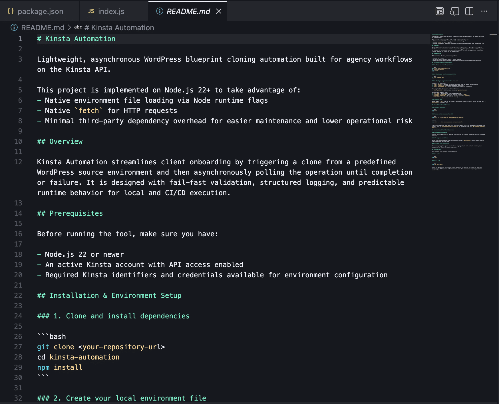El archivo README.md generado por Copilot en VS Code