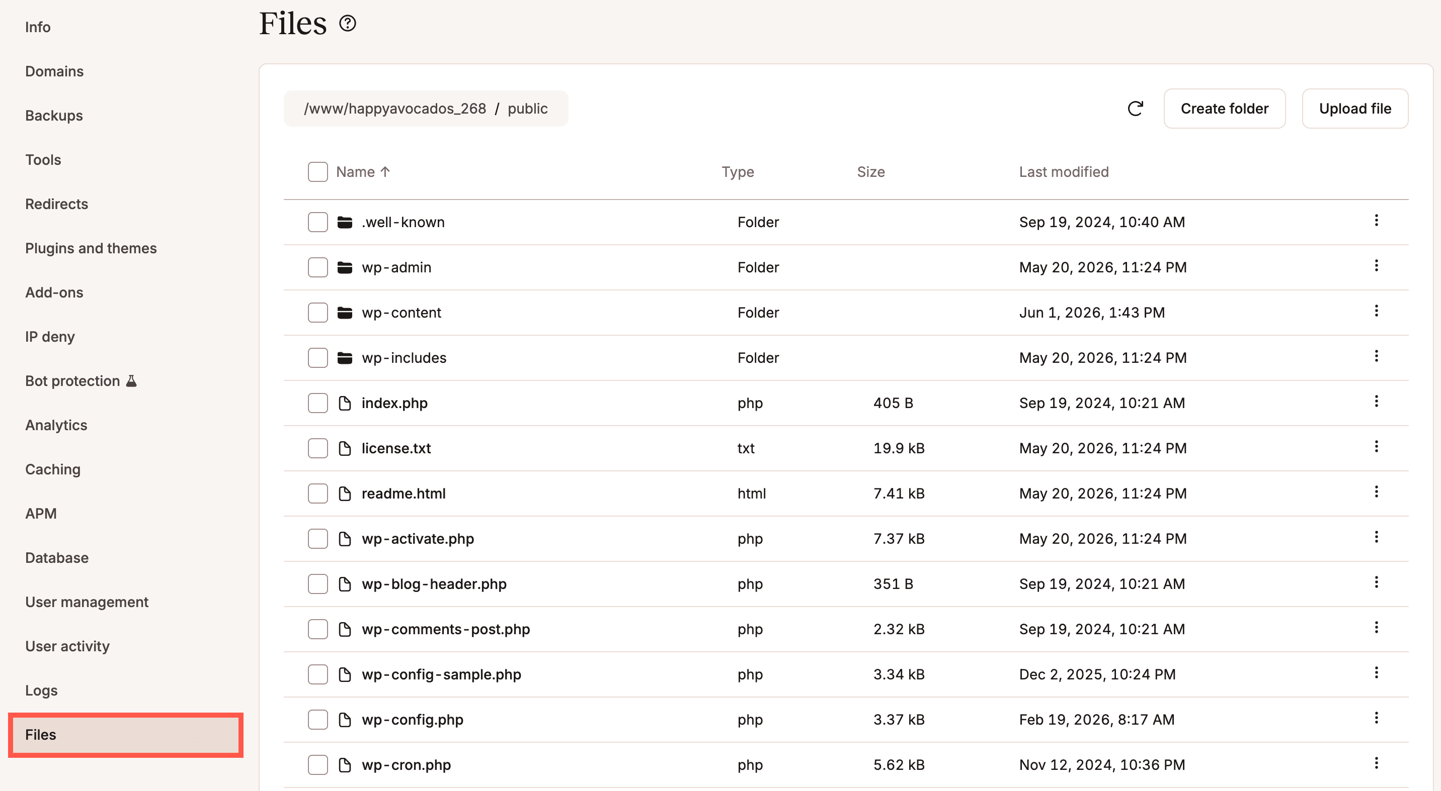 Uno screenshot della dashboard di MyKinsta con l'opzione