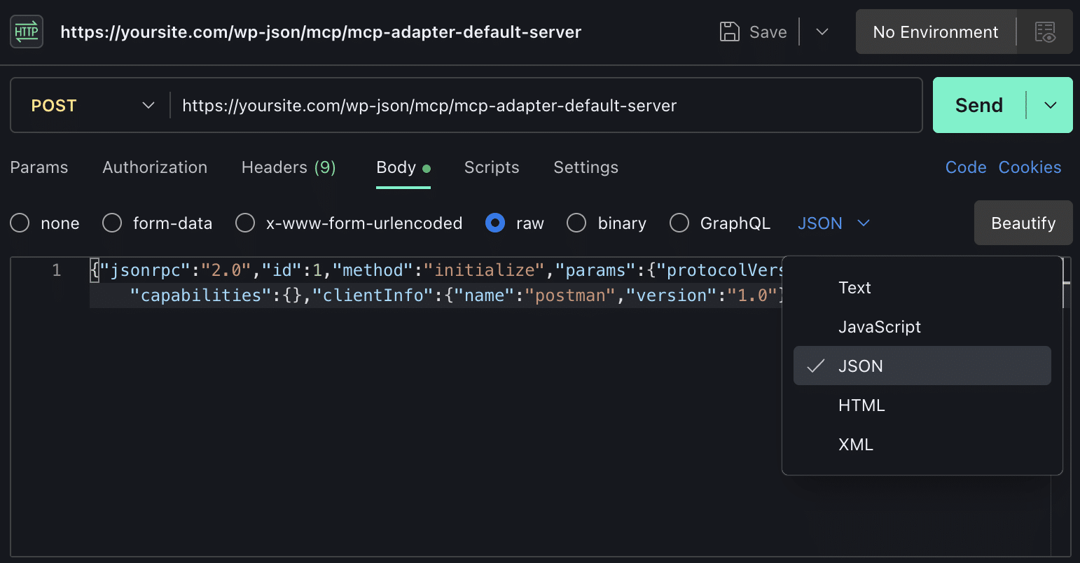 Configurer le corps de la requête dans Postman