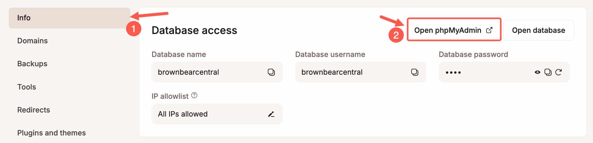 Login para phpMyAdmin